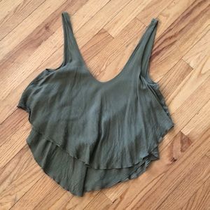 FREE PEOPLE INTIMATELY  LAYERED TOP SIZE SMALL / GREEN